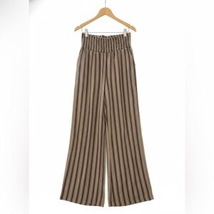 NWOT BILLA-BONG Striped Brown Wide-Leg Gauzy Pants Small